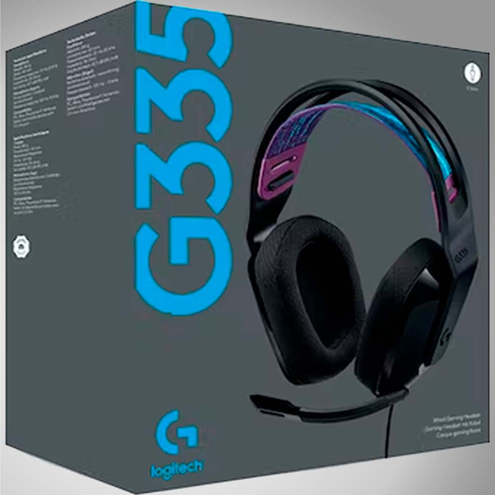 Auriculares Gaming Con Cable LOGITECH G335 (Over Ear - Multiplataforma -  Negro)