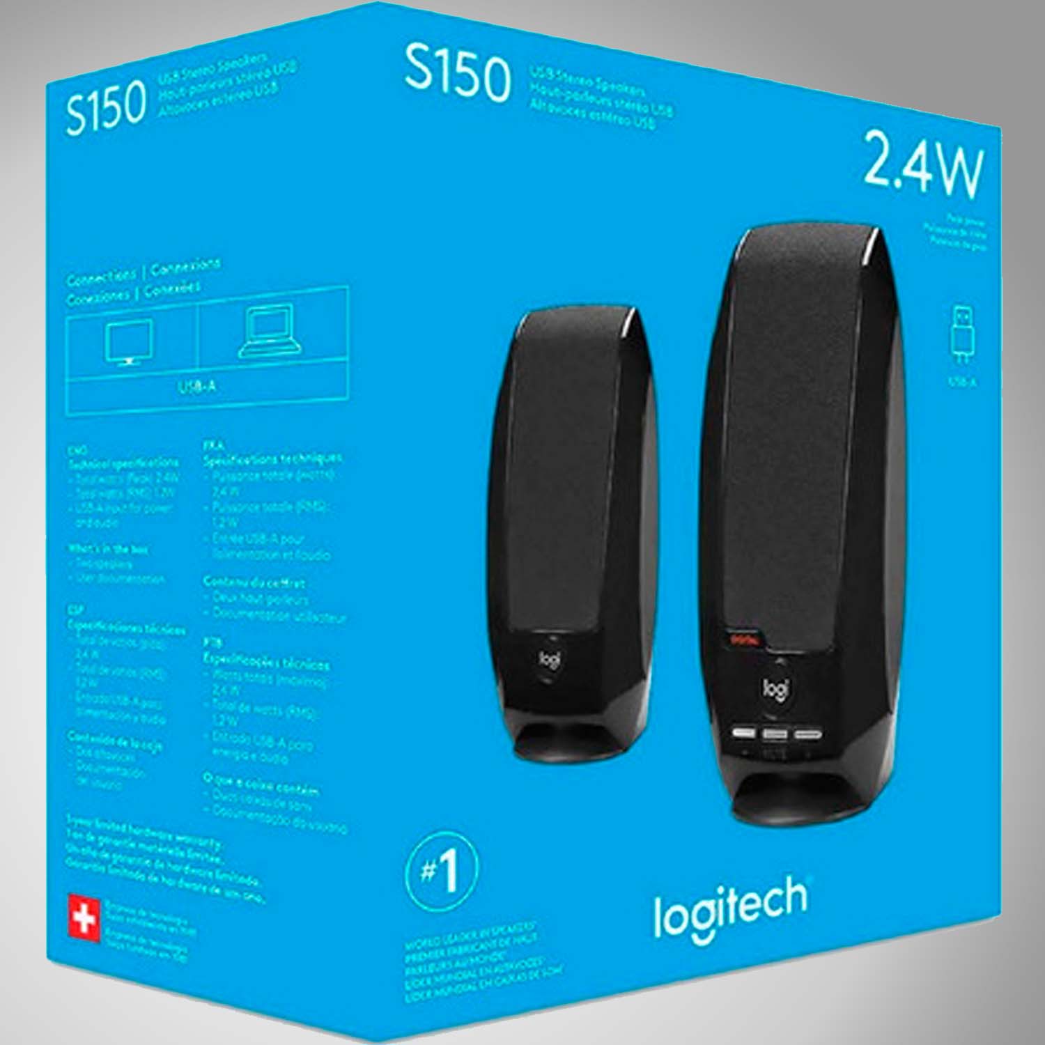 Parlantes Logitech S150 Stereo Usb 24w Achorao 4378