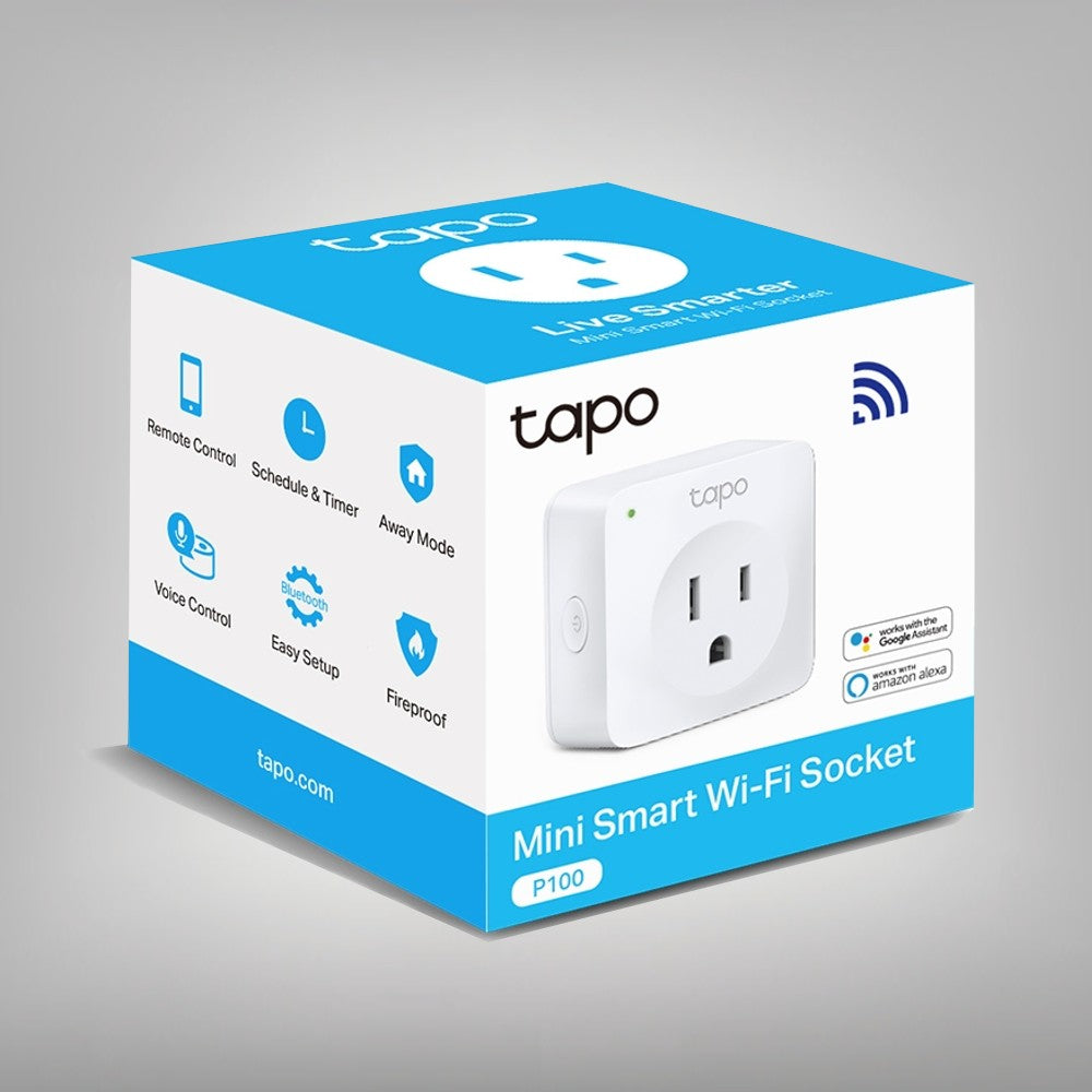 Tapo P100, Mini Enchufe Wi-Fi Inteligente de Ahorro Energético