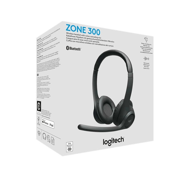 DEMO Audifonos inalámbricos logitech Zone 300 BLUETOOTH | 20H de batería