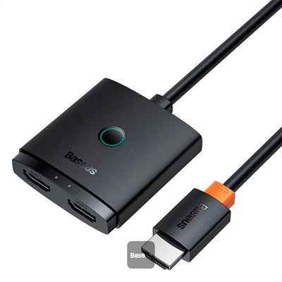 Baseus AirJoy Series 2-in-1 Bidirectional HDMI Switch  With 1m Cable Cluster Black