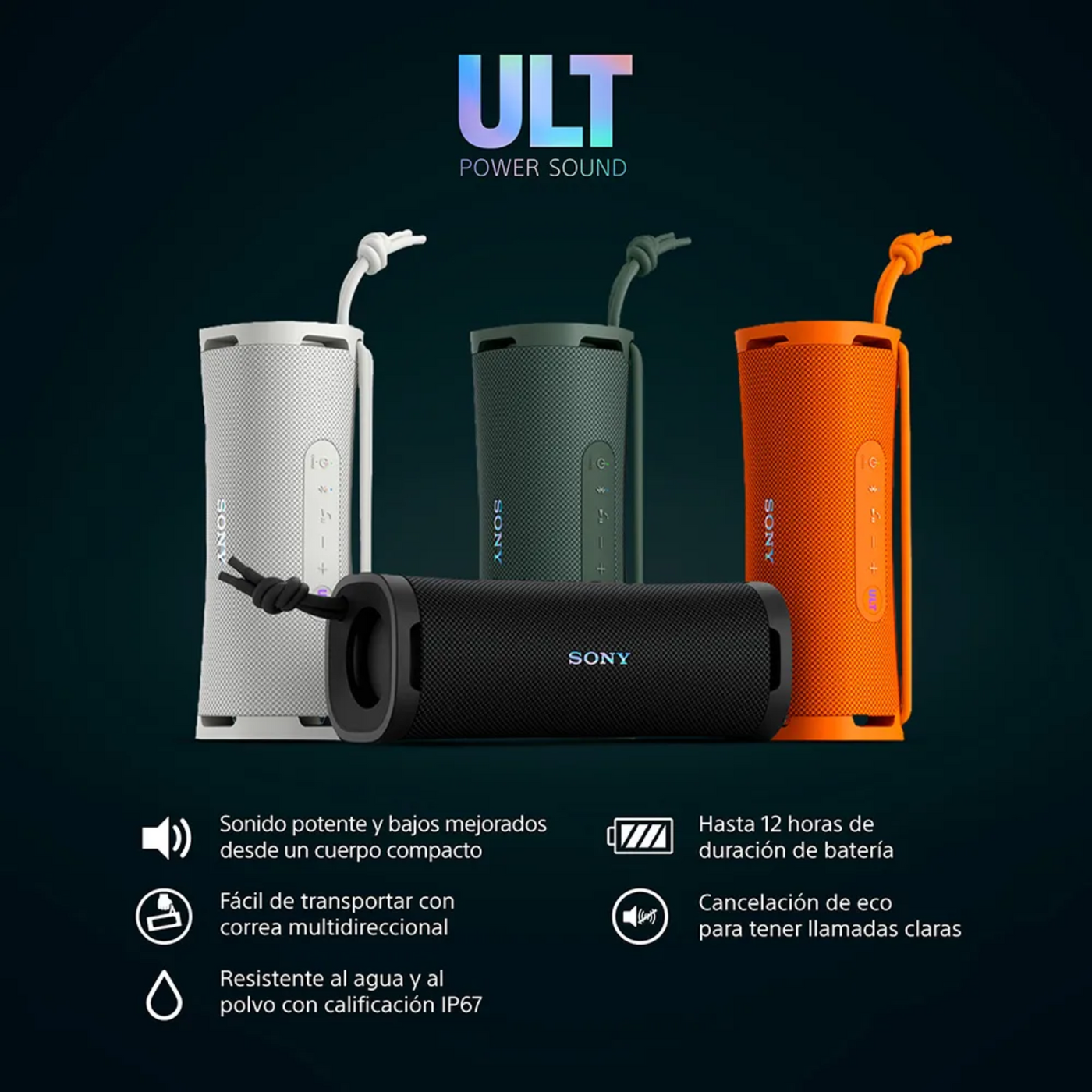 Parlante portátil inalámbrico SRS-ULT10 | Waterproof | Batería 12 horas | ULT FIELD 1