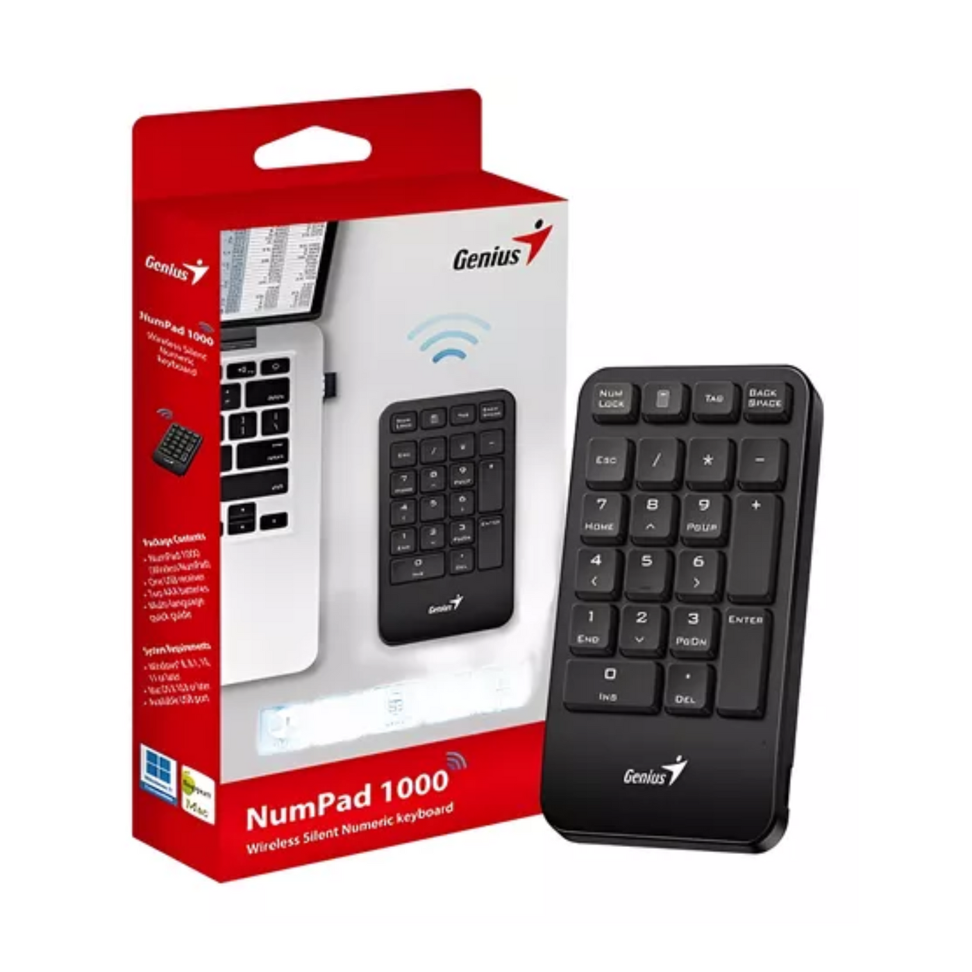 Teclado númerico Genius Numpad 1000 wireless con tecla copilot