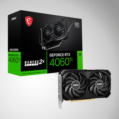 Tarjeta de Video MSI Geforce RTX 4060 TI Ventus 2X Black 8GB OC Edit GDDR6 - Achorao