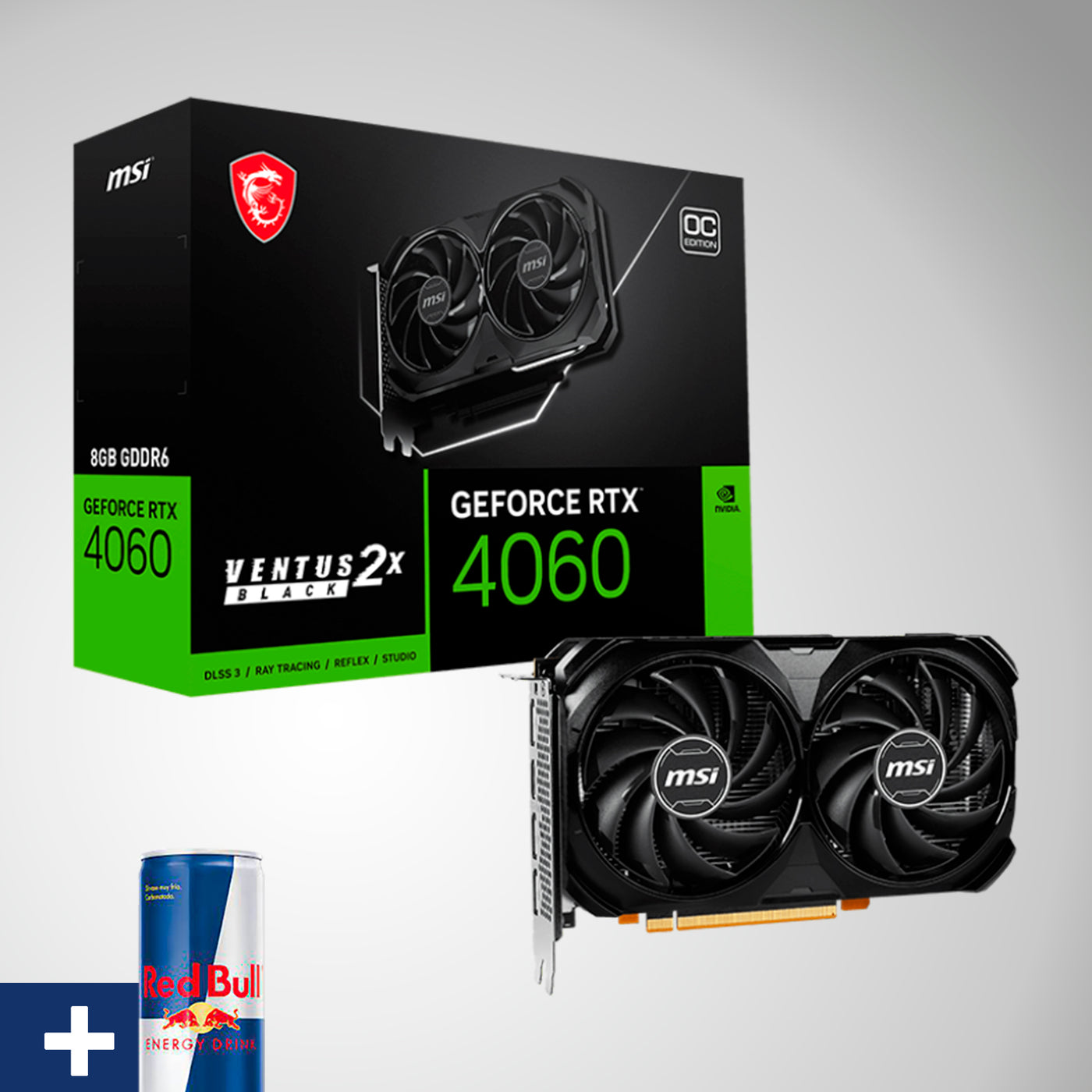 Tarjeta de video MSI GeForce RTX 4060 VENTUS 2X BLACK 8G OC, 8GB GDDR6, PCIe Gen 4.0 x8