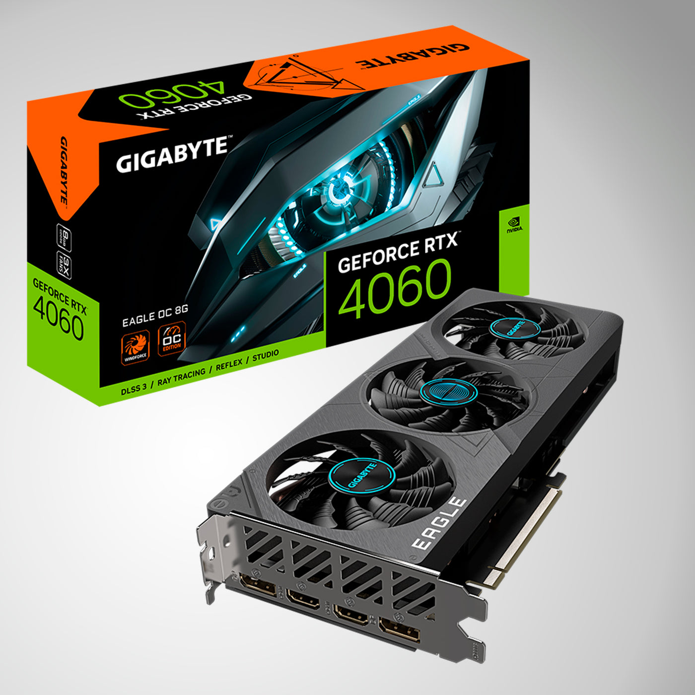 Tarjeta de Video Gigabyte Geforcer RTX 4060 Eagle OC 8G