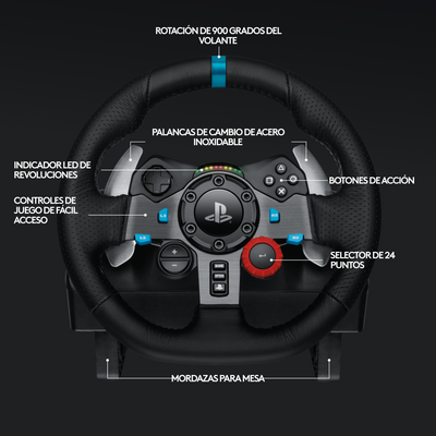 Volante de Carreras y Pedales Logitech G29  para PlayStation PS5, PS4, PS3 y PC.