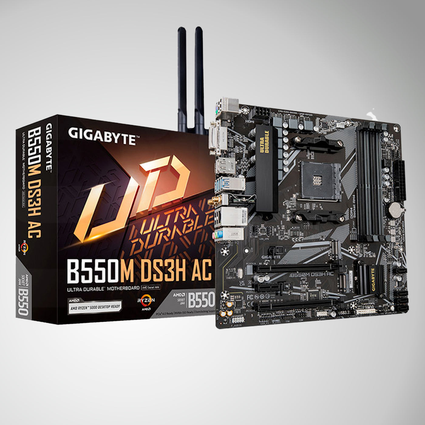 Motherboard Gigabyte B550M DS3H AC (rev. 1.5) Chipset AMD B550, Socket AM4, Micro ATX