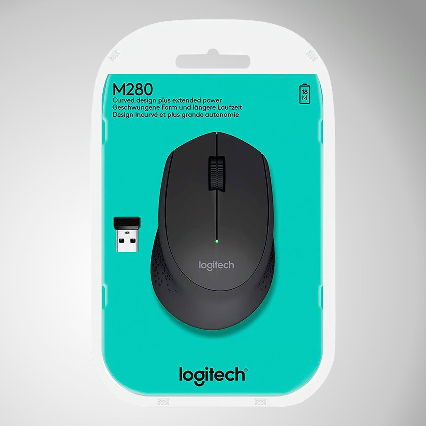 Mouse Logitech M280 Wireless Inalámbrico Ergonómico USB(P163B)