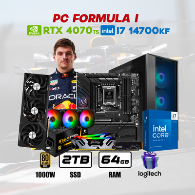 CPU Fórmula 1 INTEL CORE I7 14700KF | RTX 4070 TI Super 12GB | 2TB SSD | 64GB RAM | ENF. LIQ.#RB1933 - Achorao