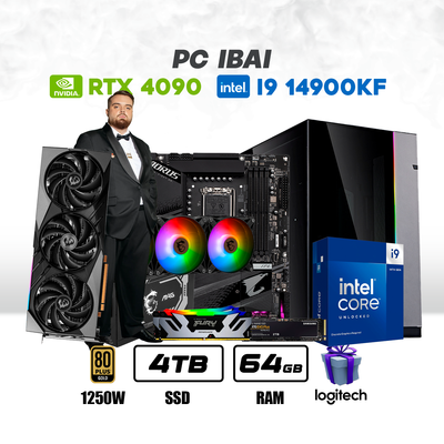 CPU Ibai Intel Core I9 14900KF | RTX 4090 24GB | 4TB SSD | 64GB RAM | ENF. LIQ. #M9133 - Achorao