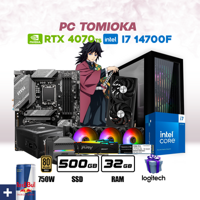 CPU Tomioka Intel Core I7 14700F | Rtx 4070Ti Super 16Gb | 1Tb Ssd | 32Gb Ram | Enf. Liq. #P7133TM