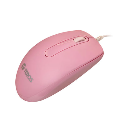 Mouse óptico TEROS TE-1221S, 1000 DPI, USB, 3 botones