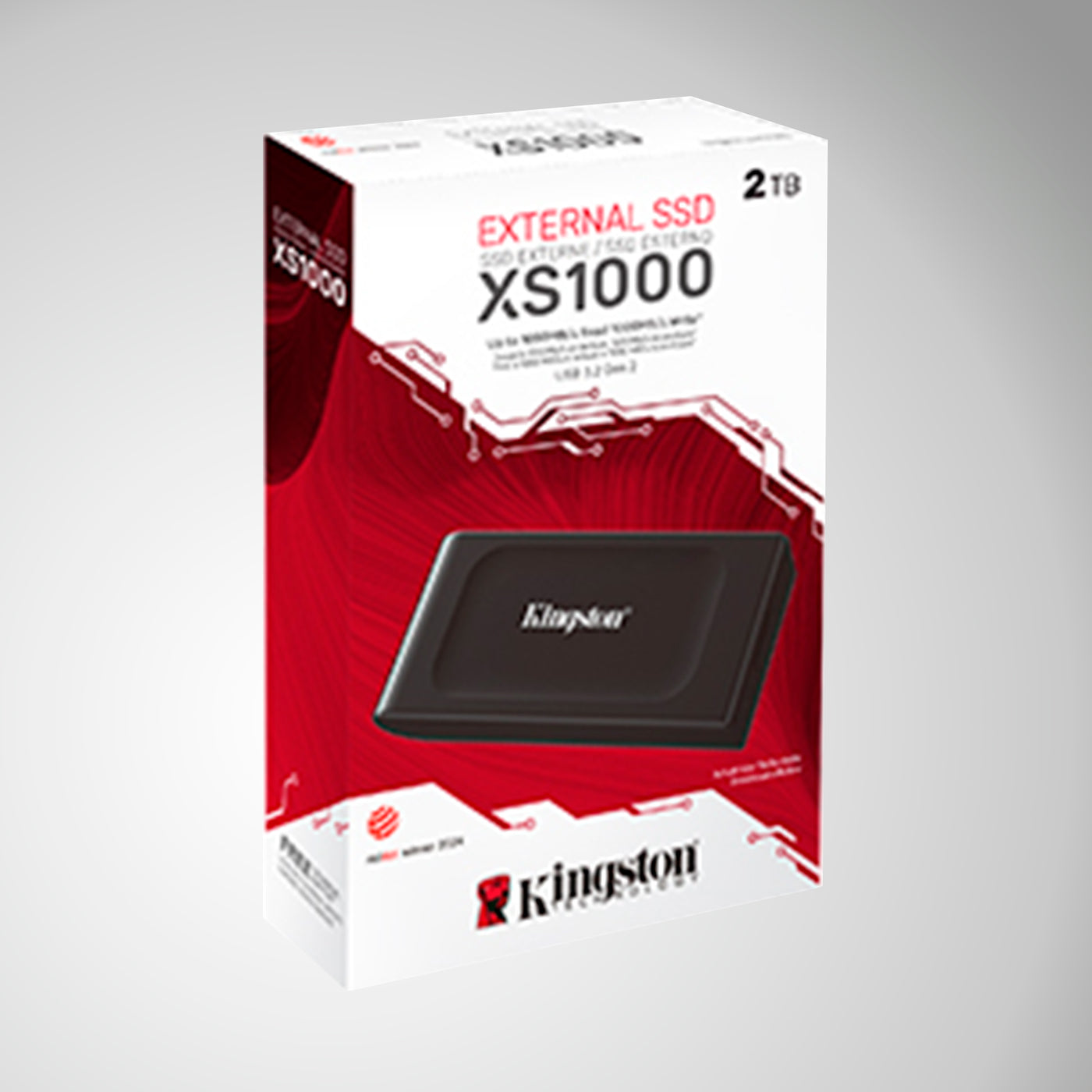 Unidad en estado sólido externa Kingston XS1000, 1TB/2TB, USB 3.2 Gen 2 Tipo-C