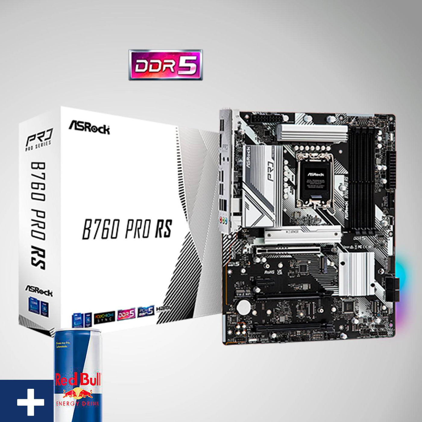 MOTHERBOARD ASROCK B760 PRO RS, LGA 1700, DDR5 7200MHz (OC), M.2(PCIe Gen4x4), PCIE 5.0, ATX.