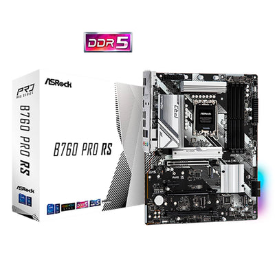 MOTHERBOARD ASROCK B760 PRO RS, LGA 1700, DDR5 7200MHz (OC), M.2(PCIe Gen4x4), PCIE 5.0, ATX.