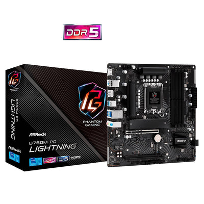 Motherboard ASROCK B760M PG LIGHTNING, LGA 1700, DDR5 7200MHz (OC), M.2(PCIe Gen4x4), PCIE 5.0 .