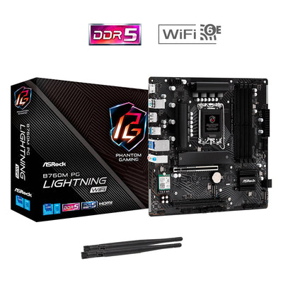 Motherboard ASROCK B760M PG LIGHTNING WIFI,DDR5 7200MHz (OC), M.2(PCIe Gen4x4), PCIE 5.0 .