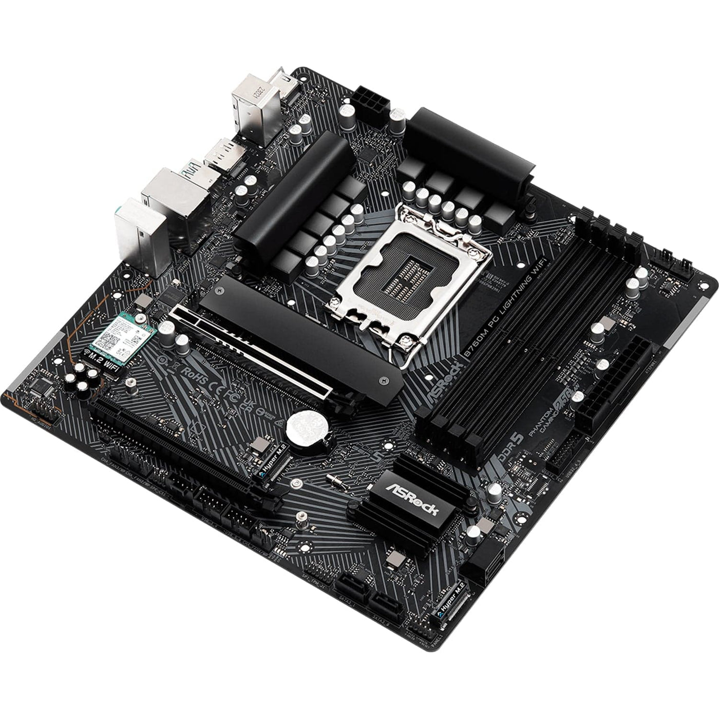 Motherboard ASROCK B760M PG LIGHTNING WIFI,DDR5 7200MHz (OC), M.2(PCIe Gen4x4), PCIE 5.0 .