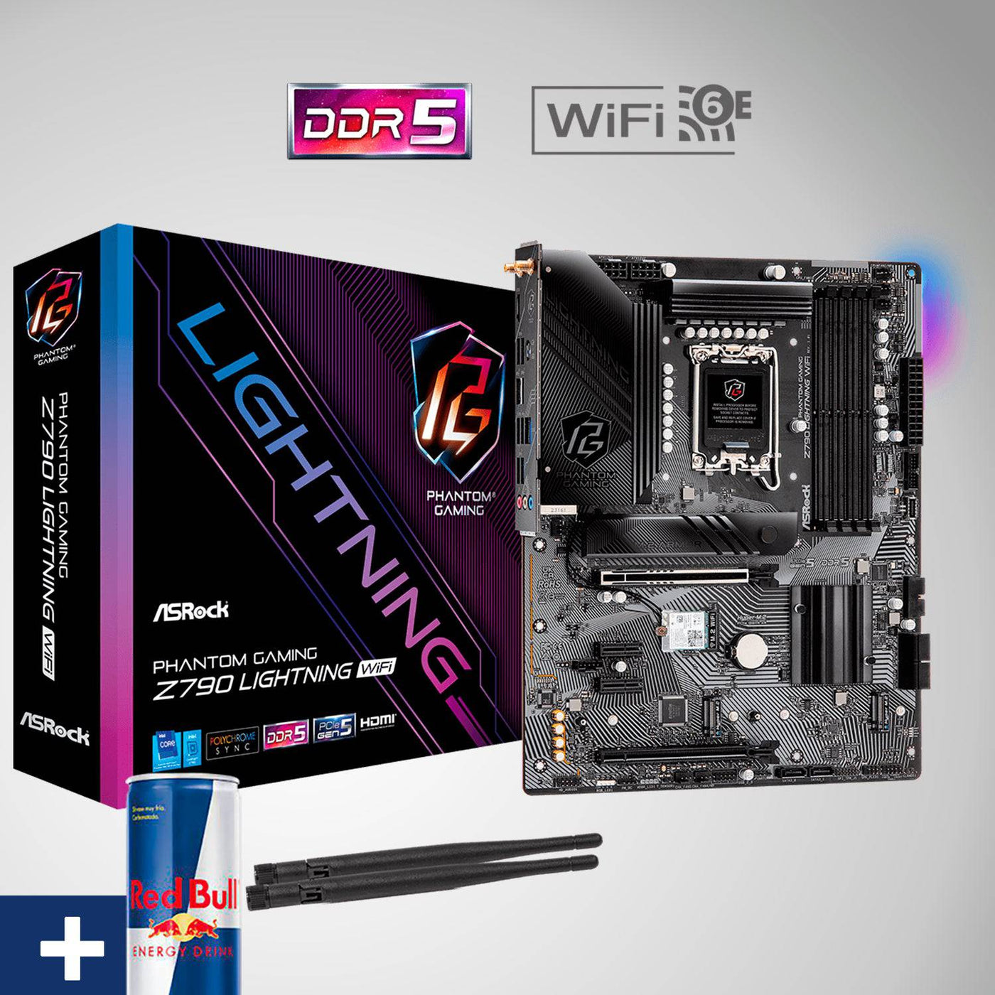 MOTHERBOARD ASROCK Z790 LIGHTNING WIFI, LGA 1700, DDR5 7600+(OC), M.2 (PCIE GEN4X4), PCIE 5.0, ATX.