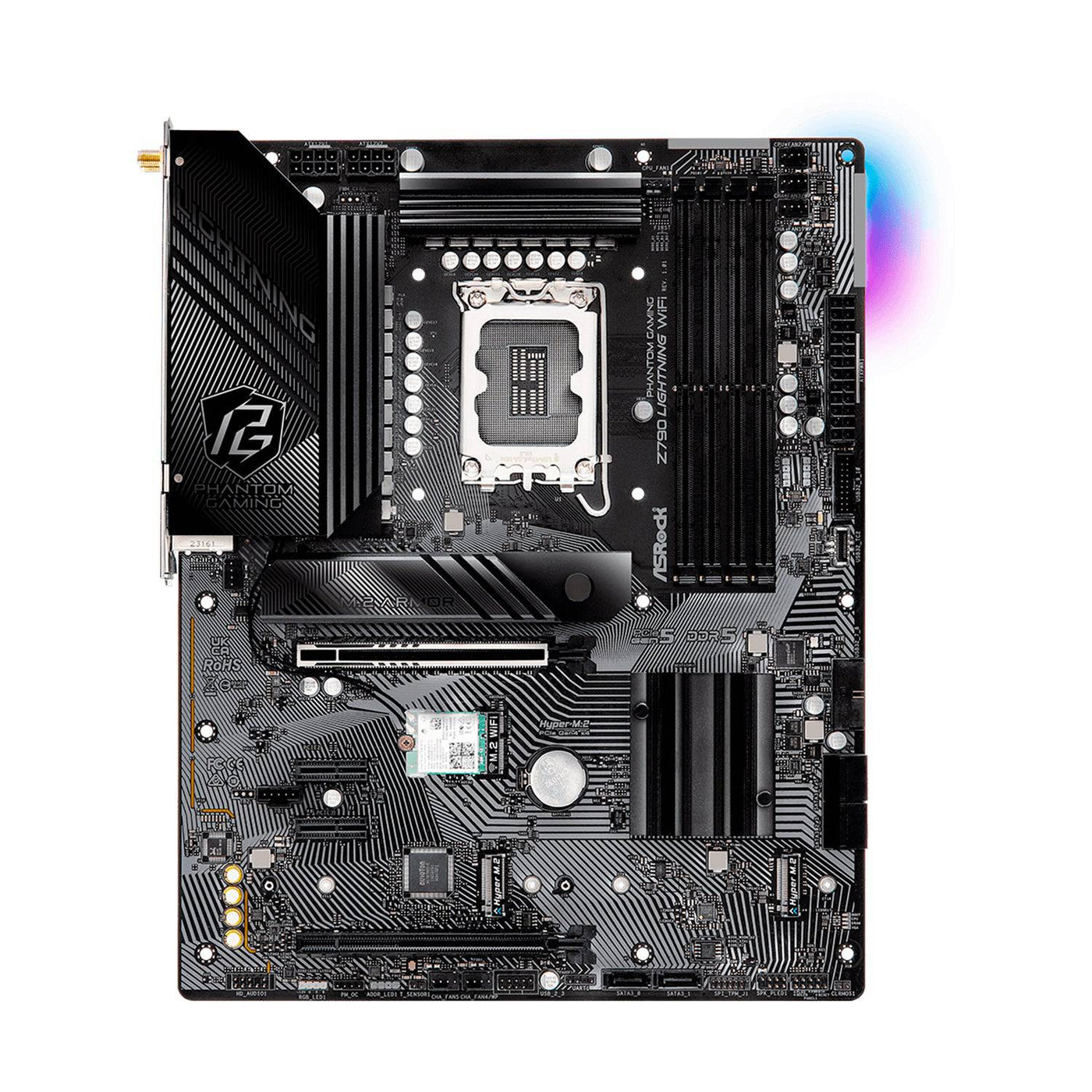 MOTHERBOARD ASROCK Z790 LIGHTNING WIFI, LGA 1700, DDR5 7600+(OC), M.2 (PCIE GEN4X4), PCIE 5.0, ATX.