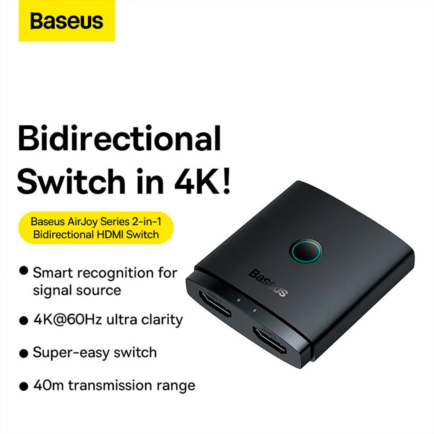 Baseus AirJoy Series 2-in-1 Bidirectional HDMI Switch