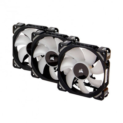 Fan Corsair ML120 Pro RGB Led, 12 cm, 1600 RPM, 13.2 VDC, 4 pines, PWM Control. (x3)