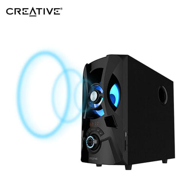 Parlante Creative E2900 2.1 60W/120W  BT/ FM/ USB/ SD/ 3.5MM 220V Luz Led