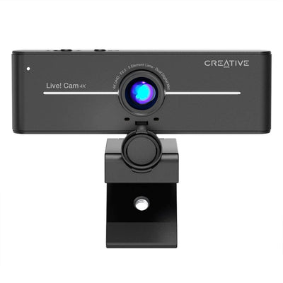 Cámara web CREATIVE LIVE! CAM SYNC 4K UHD 2160P DUAL MIC USB C/TAPA BLACK (73VF092000000) - Achorao
