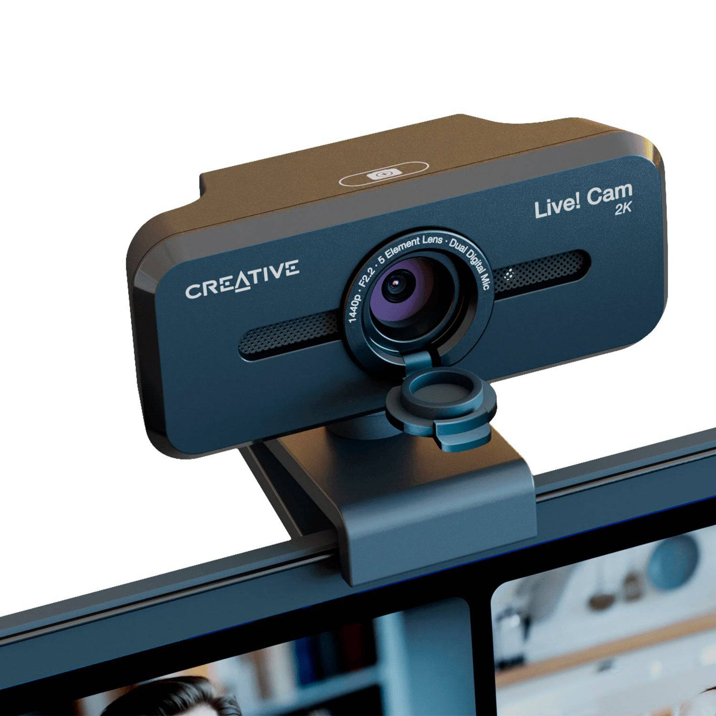 Cámara web CREATIVE LIVE! CAM SYNC V3 2K QHD1440P 4X ZOOM DUAL MIC USB C/TAPA BLACK (73VF090000000)