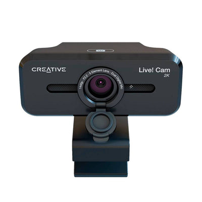 Cámara web CREATIVE LIVE! CAM SYNC V3 2K QHD1440P 4X ZOOM DUAL MIC USB C/TAPA BLACK (73VF090000000)