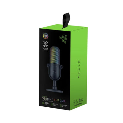 Micrófono Razer Seiren V3 Chroma USB Streaming Supercardioide c/n Sensor Touch Silent