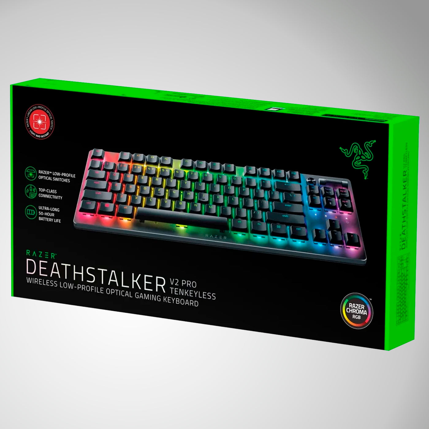 Teclado Razer Deathstalker V2 Pro TKL Wireless Switch Rojo(P163B)