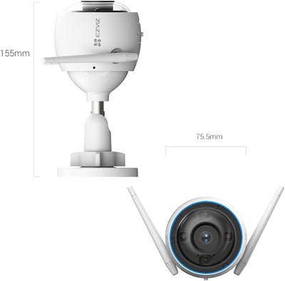 Camara de Seguridad Ezviz H3 2K - 3MP WIFI 2.4GHZ LENTE 2.8MM