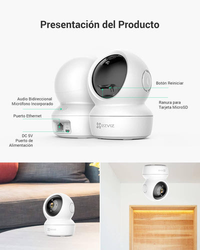 Camara de Seguridad Inteligente Ezviz C6N interior - 2MP - Vista 360° - Lente 4MM