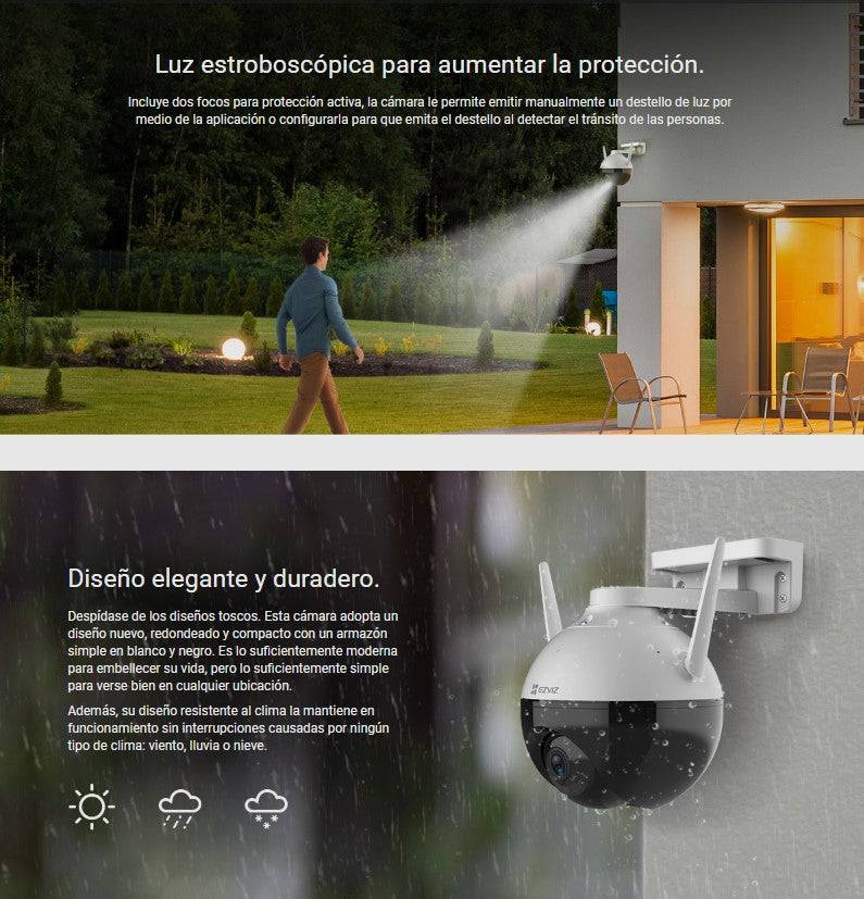 Camara de Seguridad Inteligente Ezviz C8C Lite  exterior - 2MP - Vista 360° - Lente 4MM