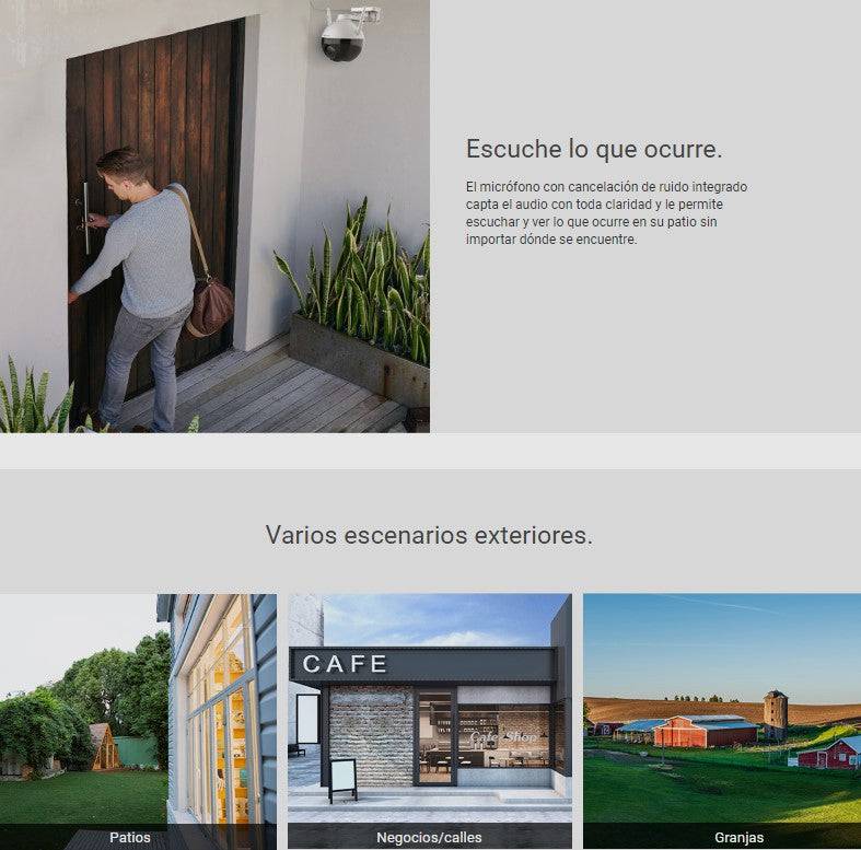 Camara de Seguridad Inteligente Ezviz C8C Lite  exterior - 2MP - Vista 360° - Lente 4MM