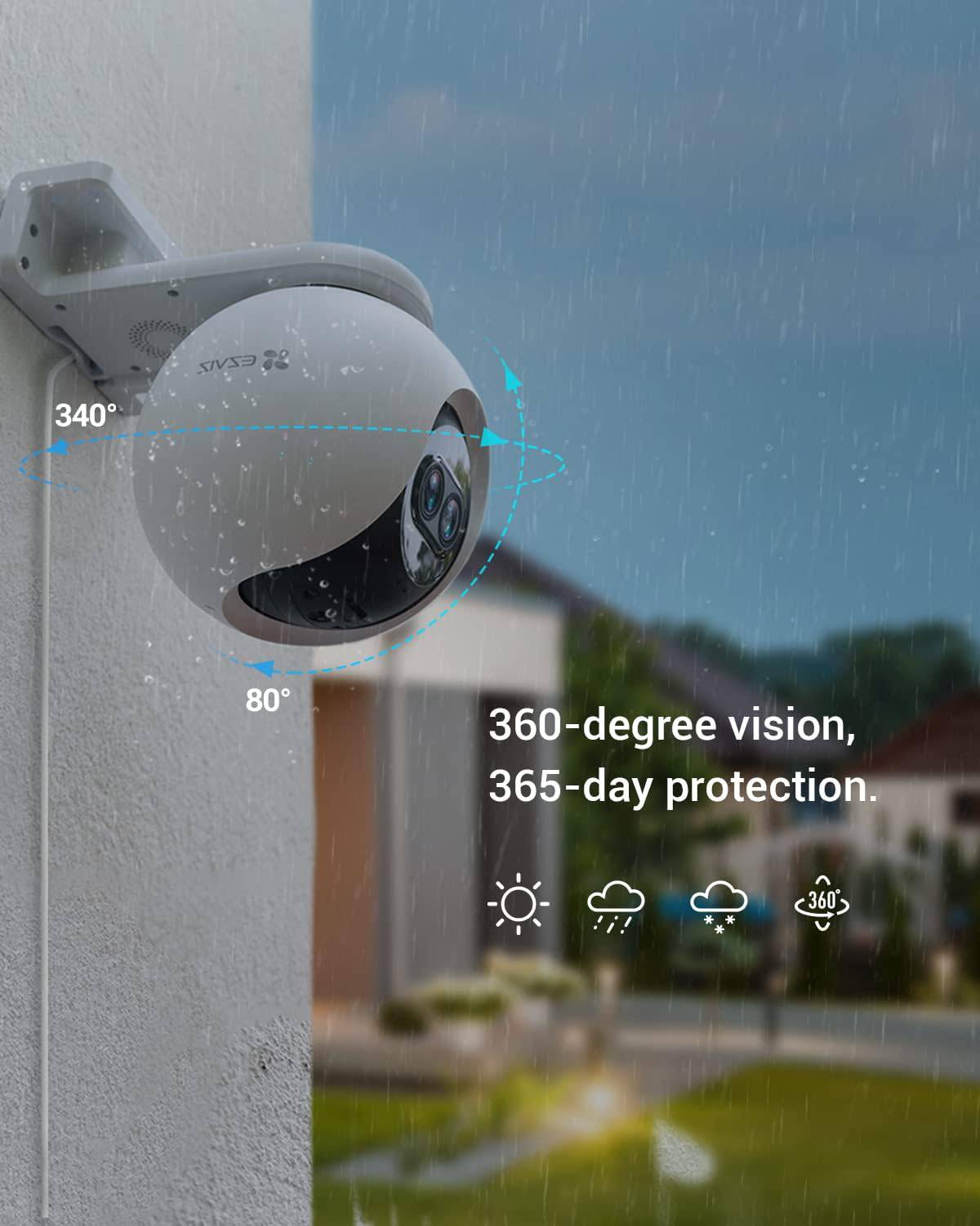 Camara de Seguridad Inteligente Ezviz C8PF Exterior - 2MP - Vista 360° - Doble Lente