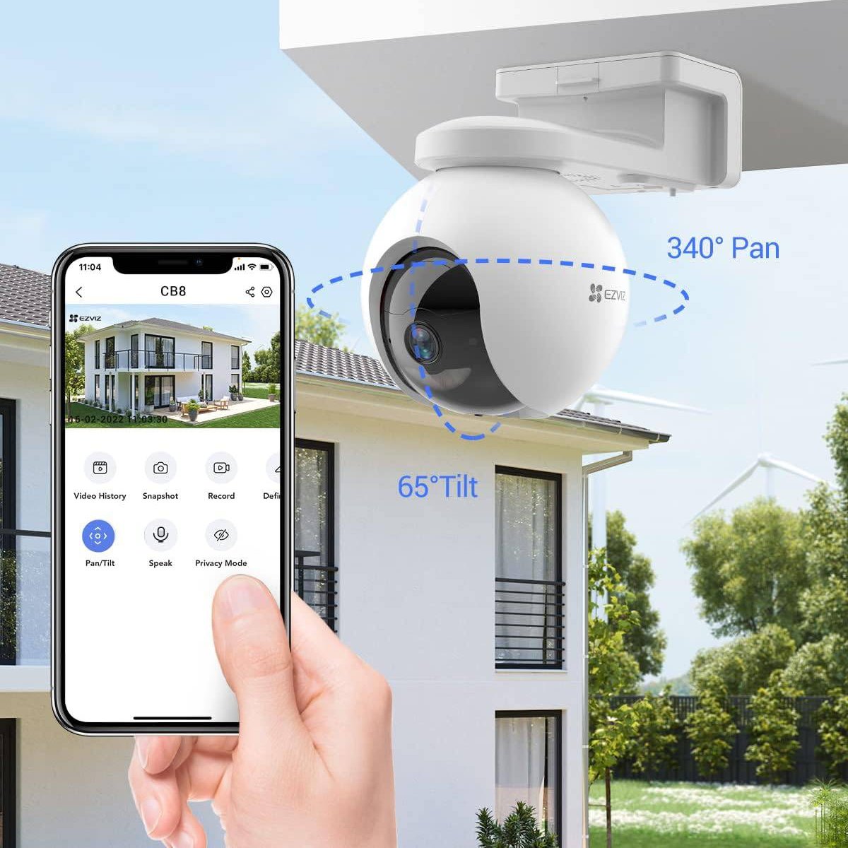 Camara de seguridad Inteligente Ezviz CB8 2K - 3MP CON BATERIA WIFI exterior