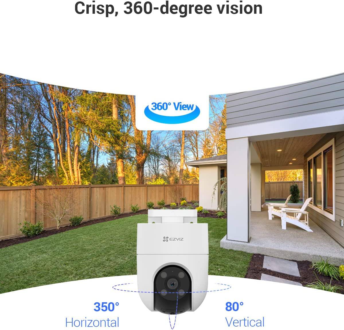 Camara de Seguridad Inteligente Ezviz H8c 2k+ 4MP - Lente 4MM - Vista 360°