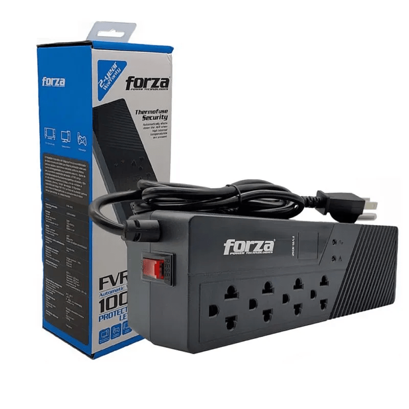 Estabilizador Automático Forza 4 Tomas - FVR-1012 - Capacidad 1000VA / 500W