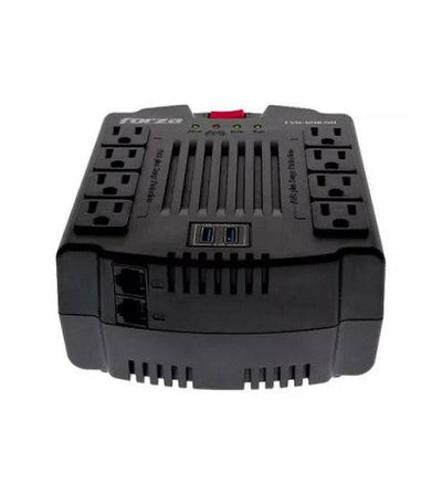 Estabilizador Automático Forza 8 Tomas - FVR-1202USB - Capacidad 1200VA / 600W