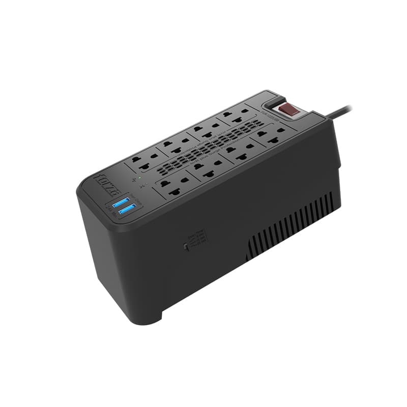 Estabilizador FORZA 8 TOMAS 1200VA/600 W C/2USB - 220V (FZ-FVR-1222USB) - Achorao