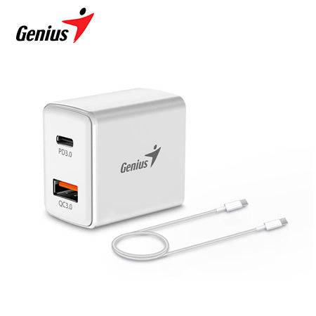 Cargador de pared Genius PD-20ACP 20w fast charge + cable Genius 3A usb-C a usb-C