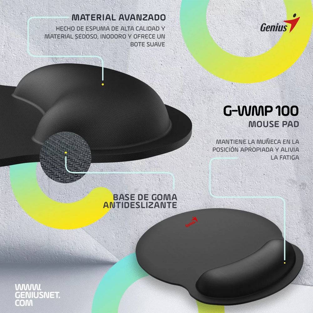 Mouse Pad Genius G-WMP 100 con Descansador