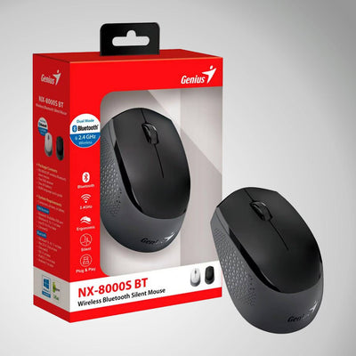 Mouse Genius NX-8000S BT Wireless/Bluetooth Blueeye Silent Ergonómico