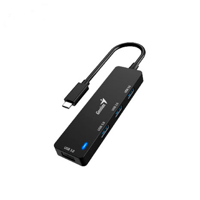 Adaptador Hub USB-C Genius UH-400 4 USB-A 3.0 Negro