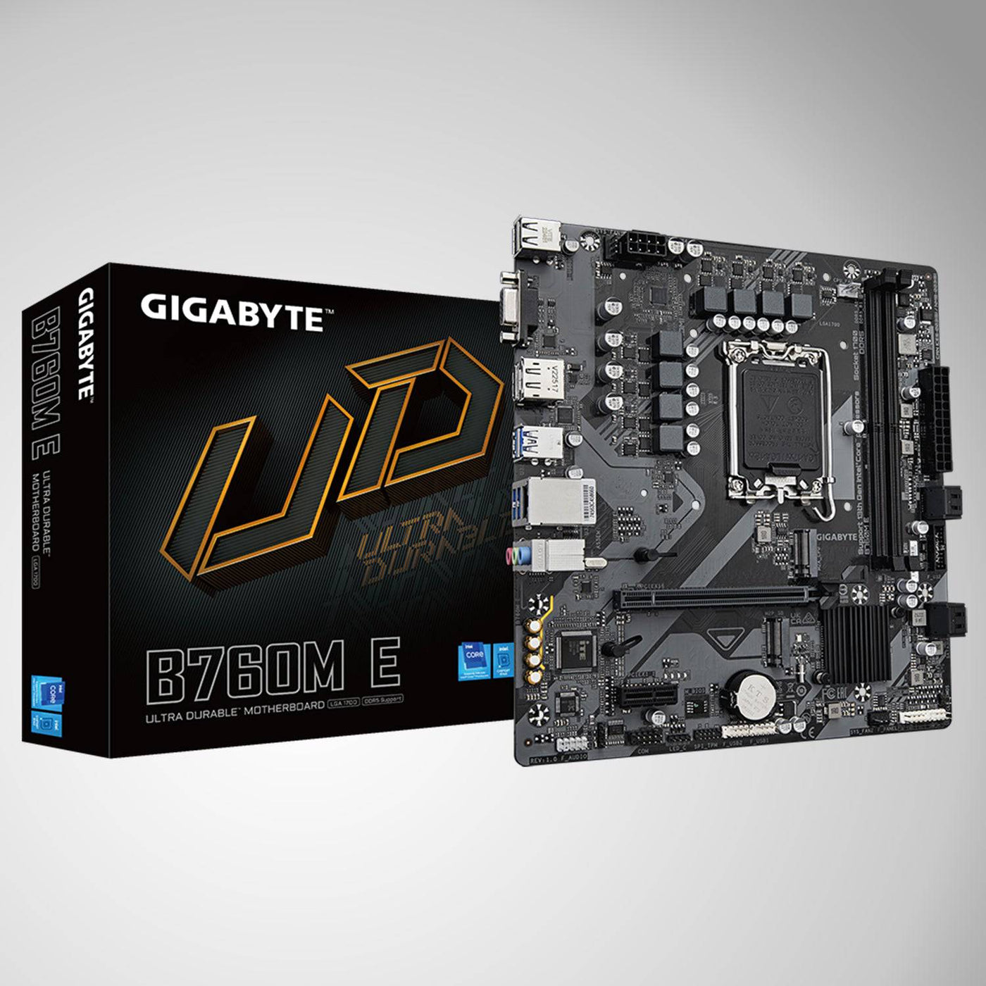 DEMO Motherboard Gigabyte B760M E Chipset Intel B760, LGA1700, Micro ATX