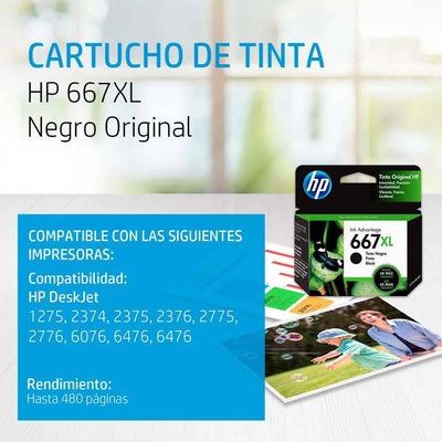 Cartucho de tinta HP 667XL Original Ink