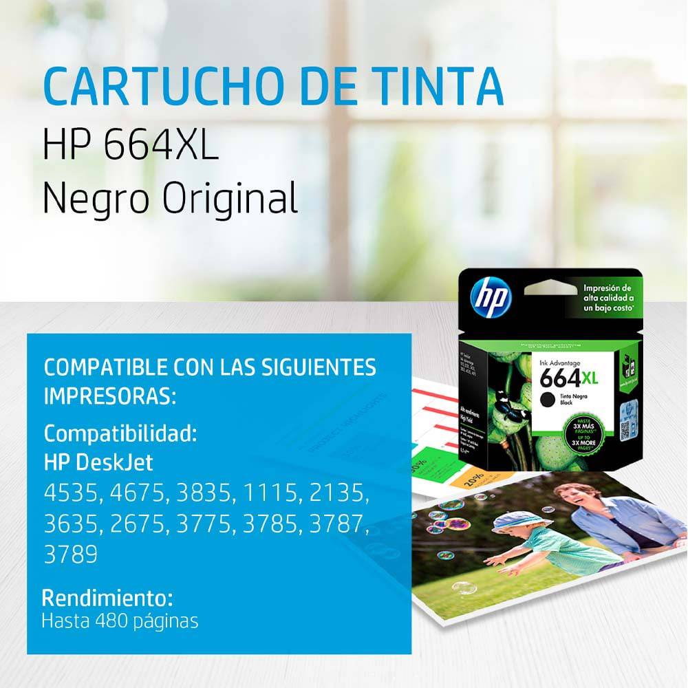 Cartuchos de tinta HP Original 664XL Ink